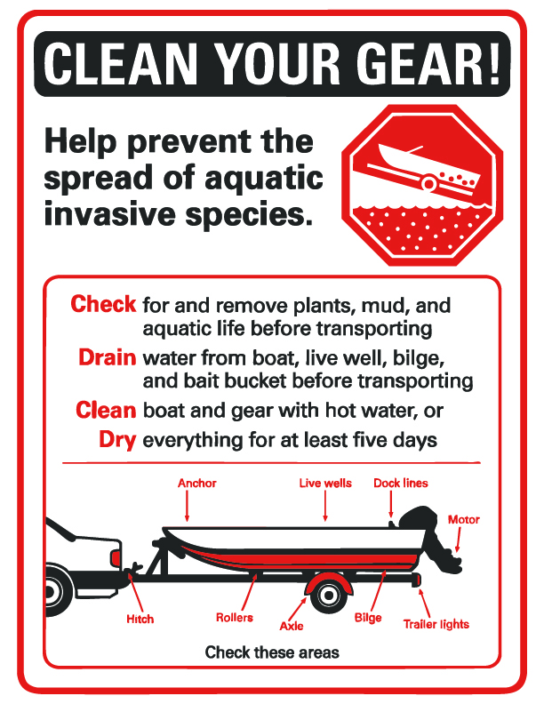 Preview of poster "Clean your gear!" Prevent the spread of aquatic invasive species