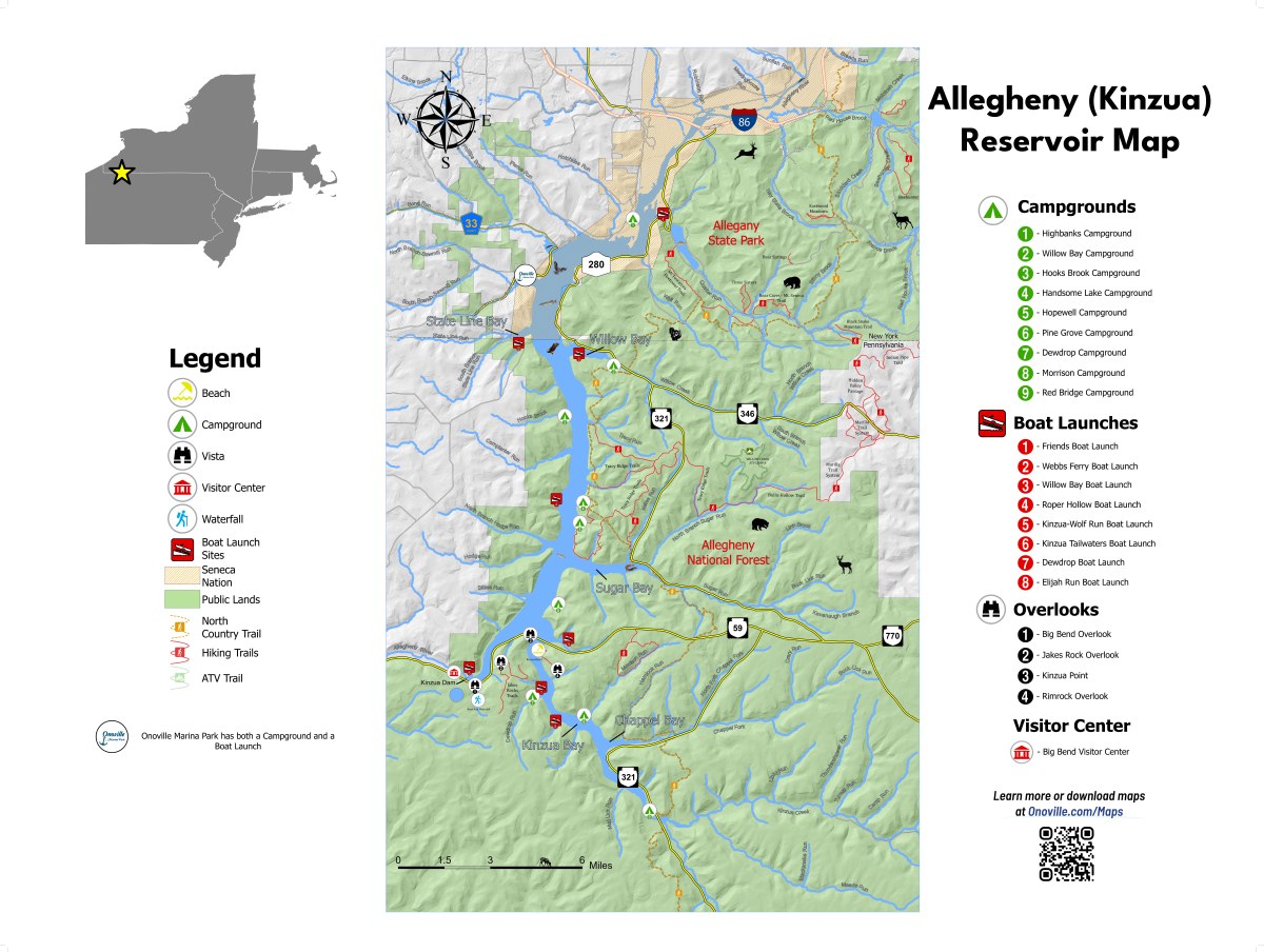 Allegheny Reservoir Map